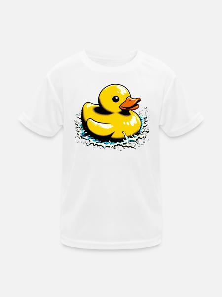 Duckling Duck Duck Duck - Kids Functional T-Shirt - white - Front