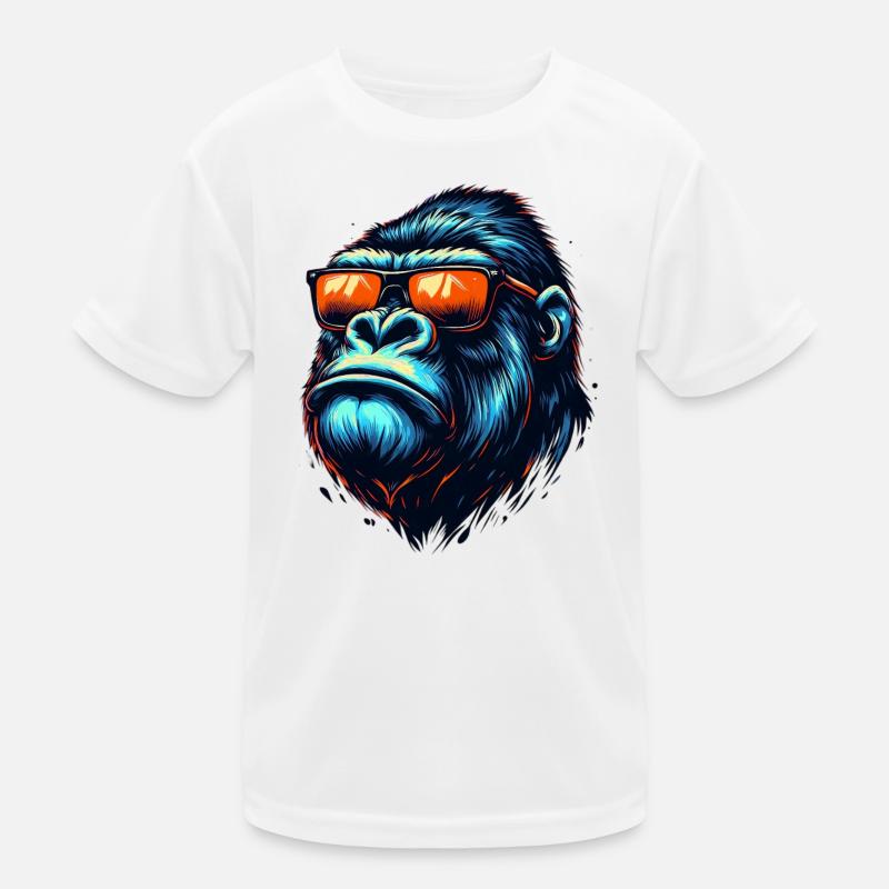 Gorillas mit Sonnenbrille Kinder Funktions-T-Shirt