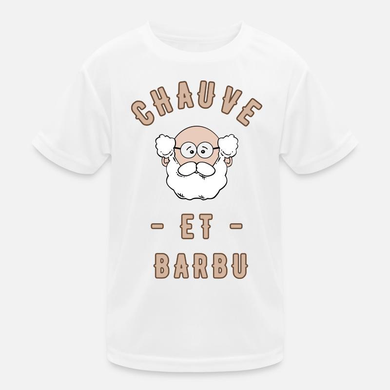 Glatze und bärtig Kinder Funktions-T-Shirt