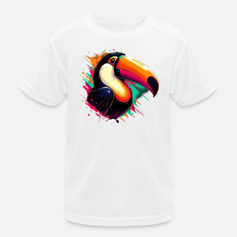 Toucan - Kids Functional T-Shirt - white