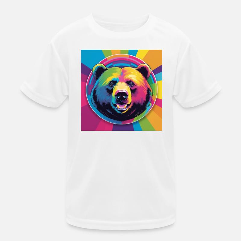 Rainbow Bear Kinder Funktions-T-Shirt