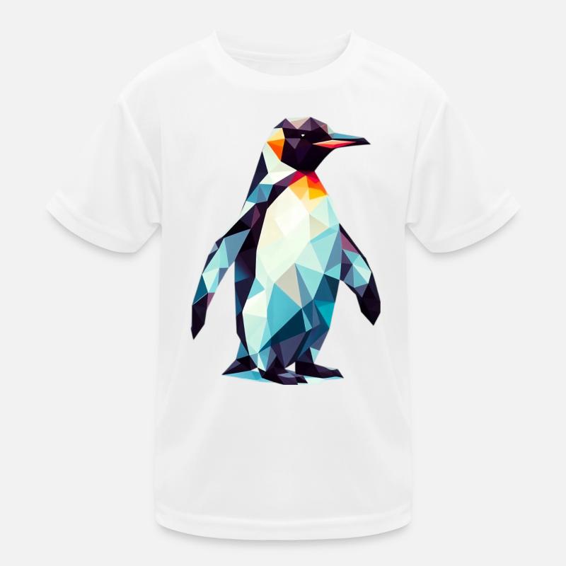 Polygonaler Pinguin Kinder Funktions-T-Shirt