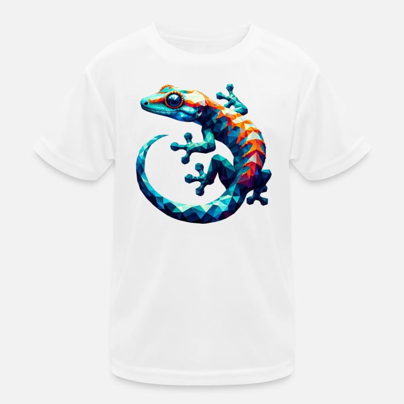 Polygonal gecko Kids Functional T-Shirt