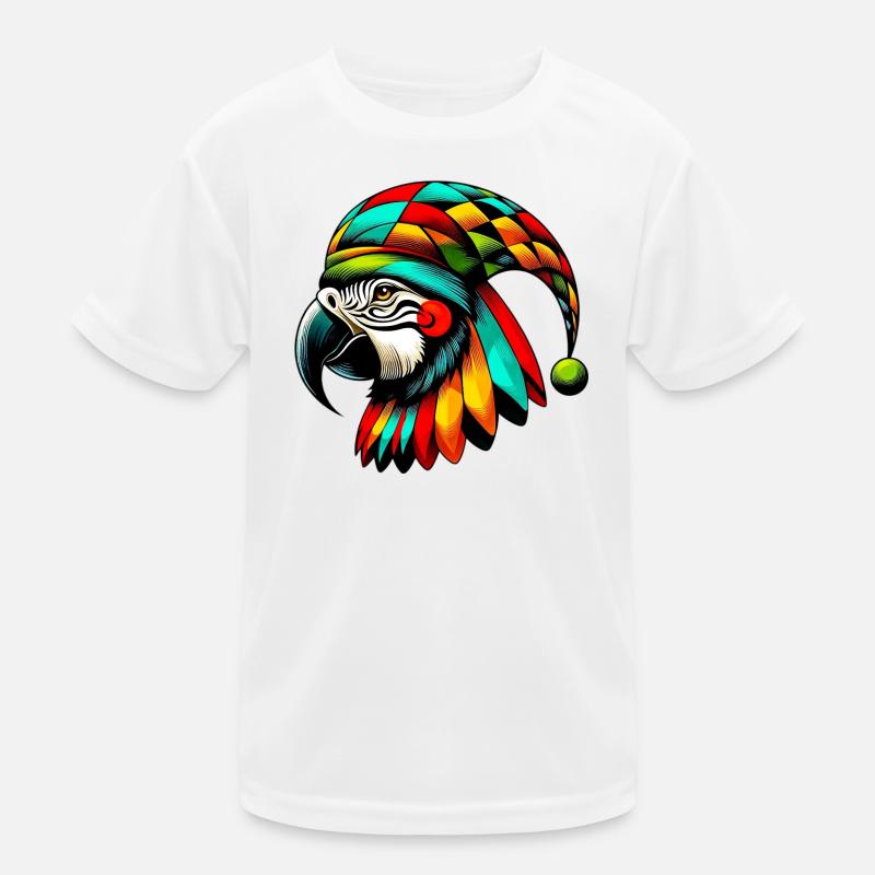 Harlequin Parrot Kids Functional T-Shirt