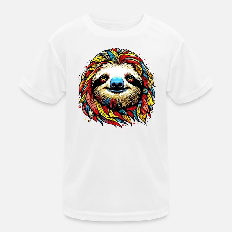 Faultier Kinder Funktions-T-Shirt