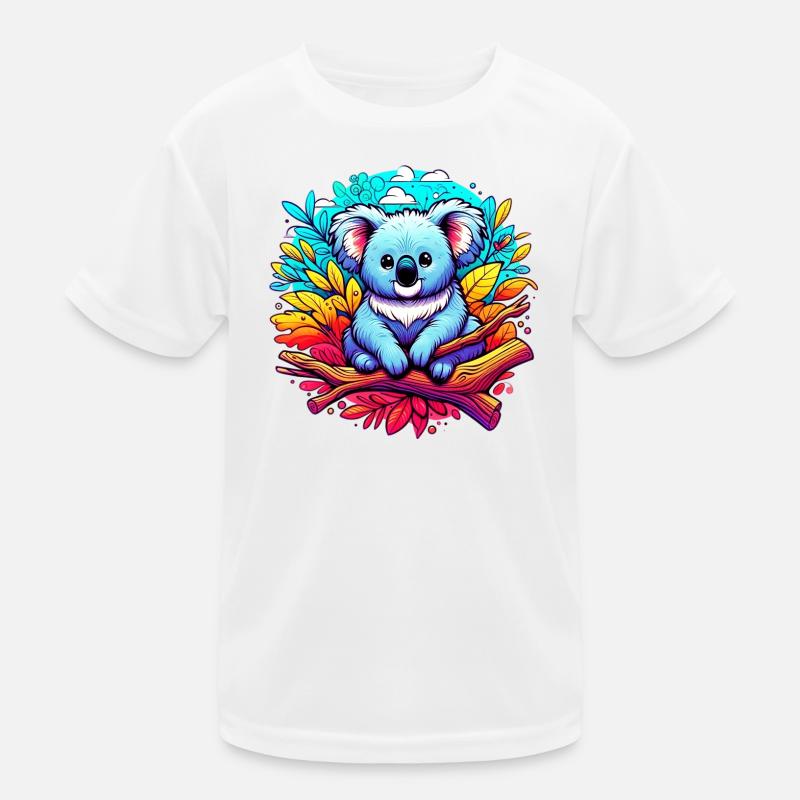Koala - Kinder Funktions-T-Shirt - Weiß