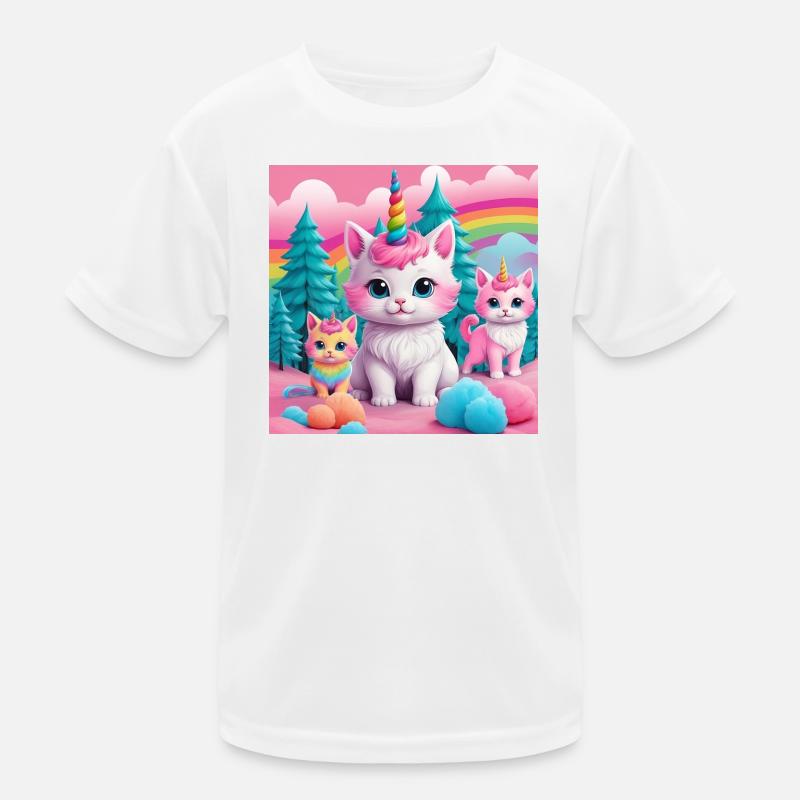 Unicorn Kittens Kinder Funktions-T-Shirt