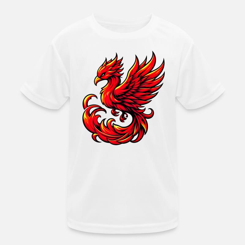 Roter Phönix Kinder Funktions-T-Shirt