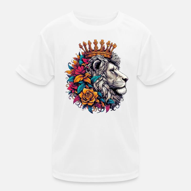 Löwe mit der Krone Kinder Funktions-T-Shirt