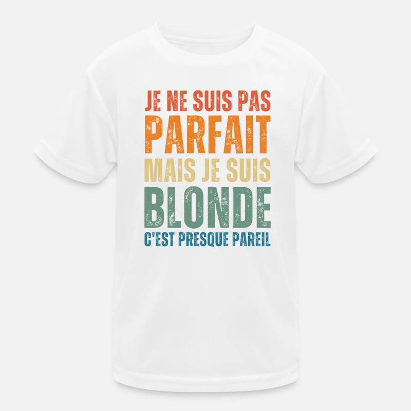 Ich bin nicht perfekt, aber blond Kinder Funktions-T-Shirt