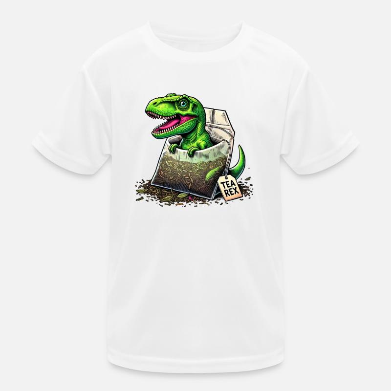 Tea Rex T-Rex Dinosaurier Kinder Funktions-T-Shirt