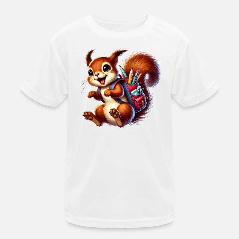 Back to school with fun: Squirrels for school beginners Kids Functional T-Shirt