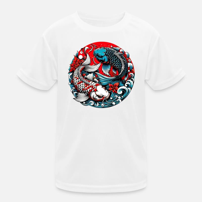 Koi-Karpfen Kinder Funktions-T-Shirt