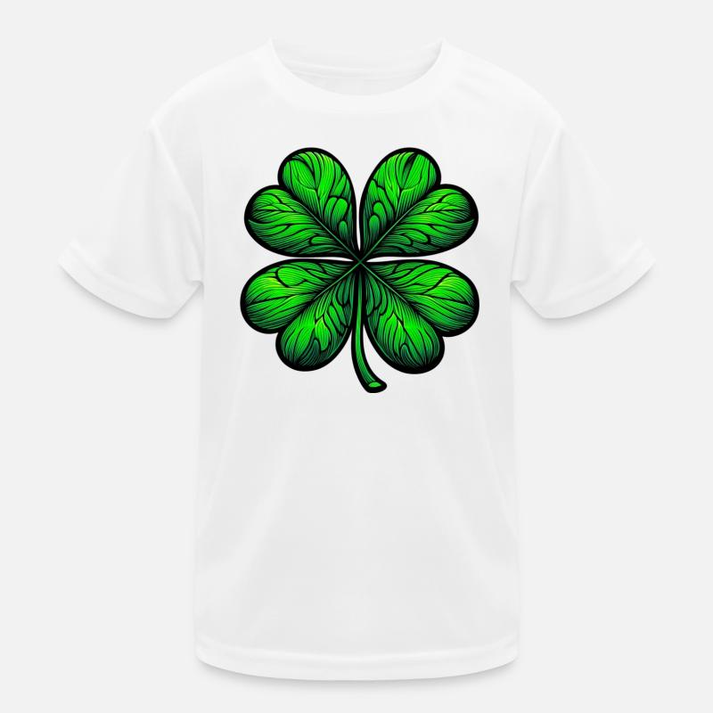 Vierblättriges Kleeblatt Kinder Funktions-T-Shirt