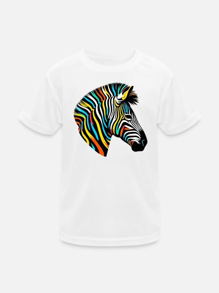 Zebra - Kids Functional T-Shirt - white - Front