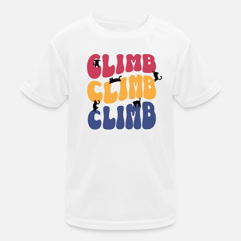 Chats grimpant du bloc sur lettrage vintage T-shirt sport Enfant