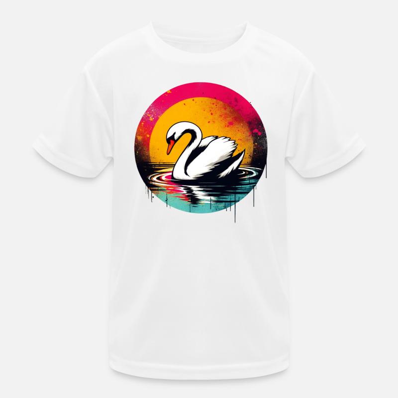 Schwan Kinder Funktions-T-Shirt