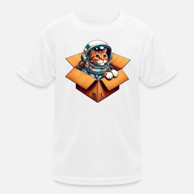 Astronaut Cat Kids Functional T-Shirt