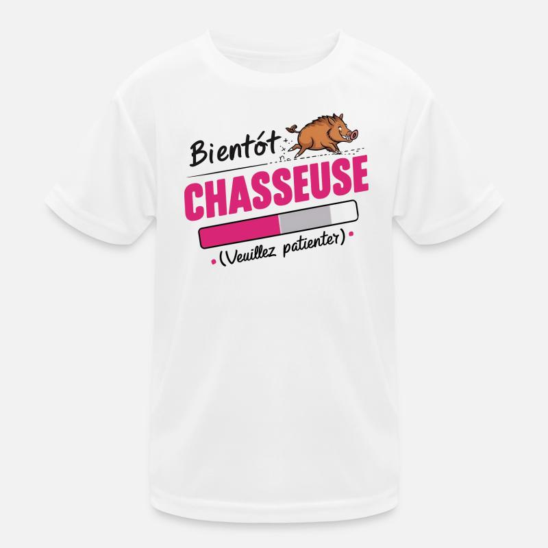 bientôt chasseuse T-shirt sport Enfant