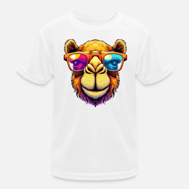 Camel mit Sonnenbrille Kinder Funktions-T-Shirt