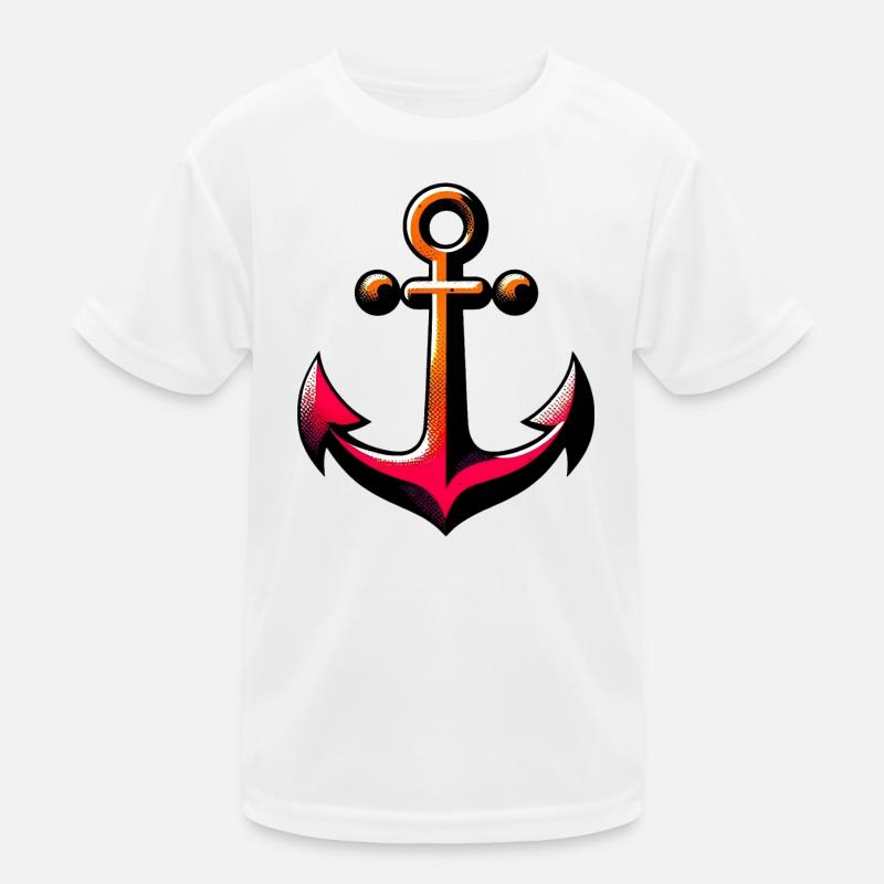 Ein Anker Kinder Funktions-T-Shirt