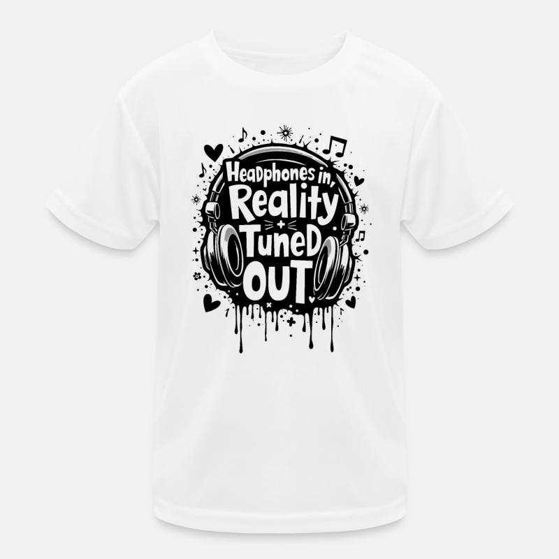 CASQUE, RÉALITÉ DÉCONNECTÉE, MUSIQUE T-shirt sport Enfant