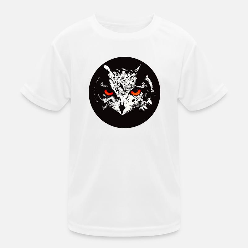 Eagle owl scary Kids Functional T-Shirt