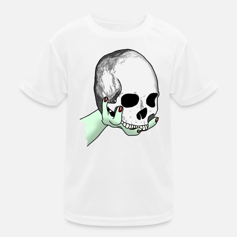 Le crâne est présenté T-shirt sport Enfant
