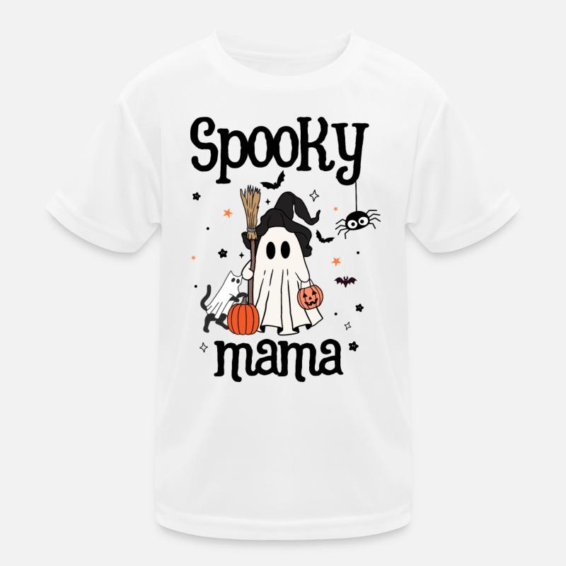 Maman effrayante Halloween T-shirt sport Enfant