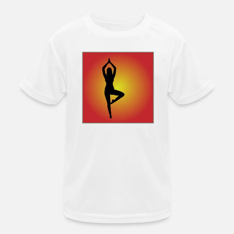 Silhouette Quadrat - Kinder Funktions-T-Shirt - Weiß