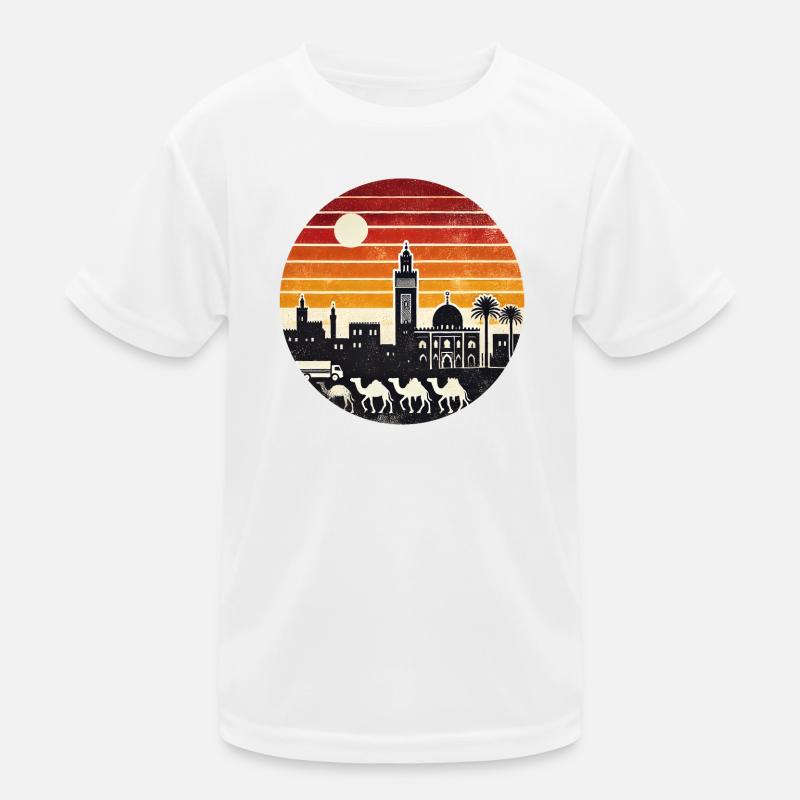 Marrakesh Moshe desert design Kids Functional T-Shirt