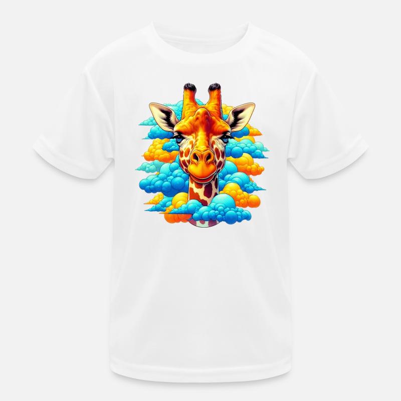 Girafe avec la tête dans les nuages T-shirt sport Enfant