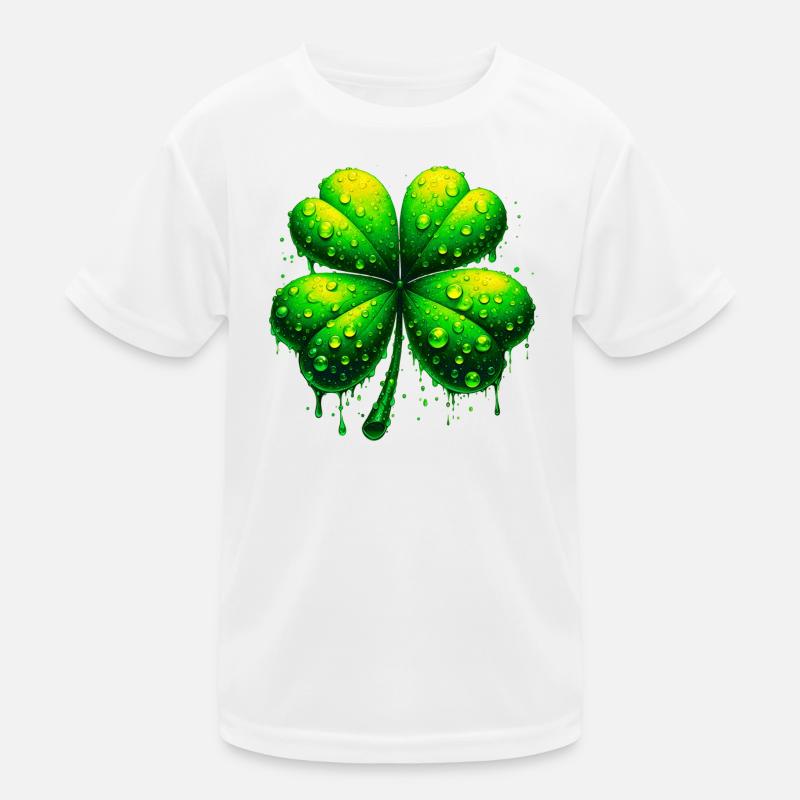 Vierblättriges Kleeblatt Kinder Funktions-T-Shirt