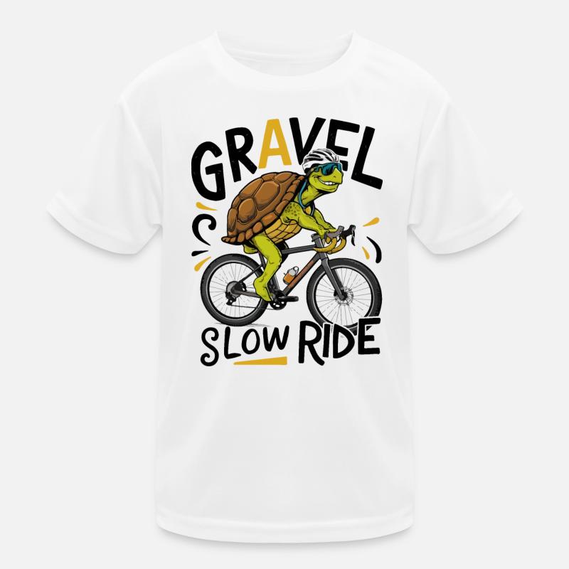 Turtle Cyclist mit Helm und Sonnenbrille Kinder Funktions-T-Shirt
