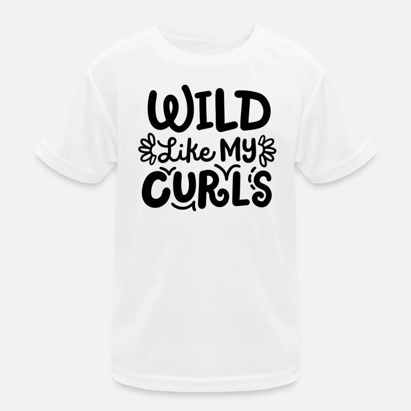 Locken lockiges Haar Kinder Funktions-T-Shirt
