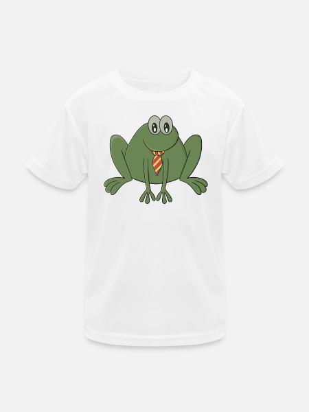 Grenouille avec une cravate - T-shirt sport Enfant - blanc - Devant