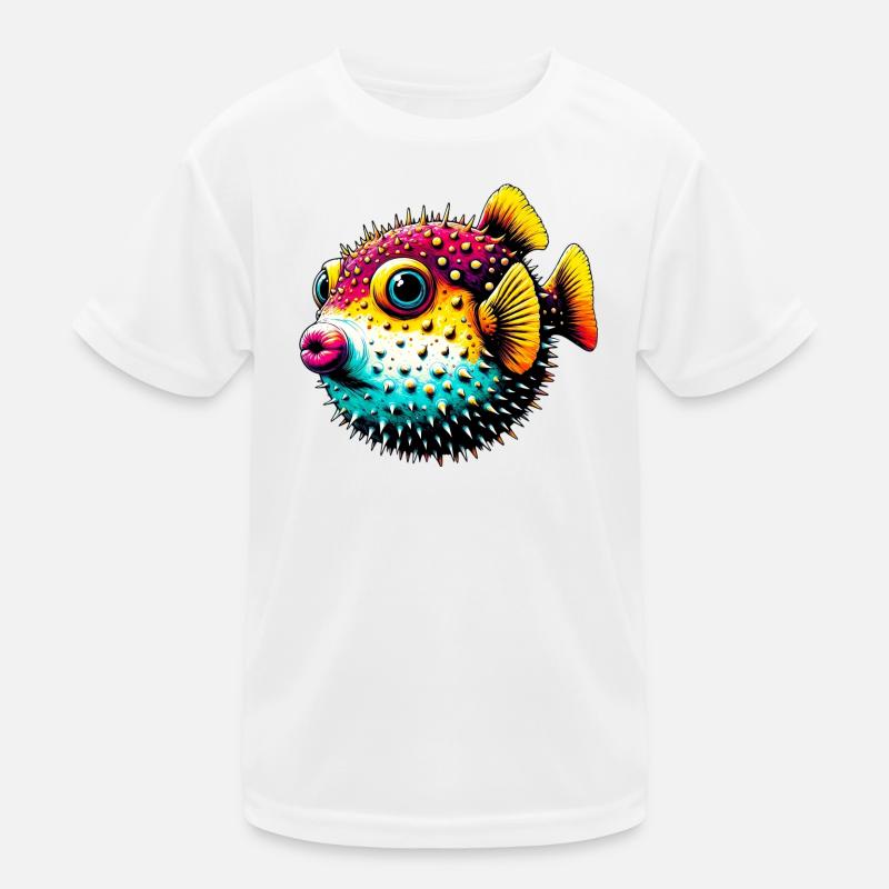 Kugelfisch Kinder Funktions-T-Shirt