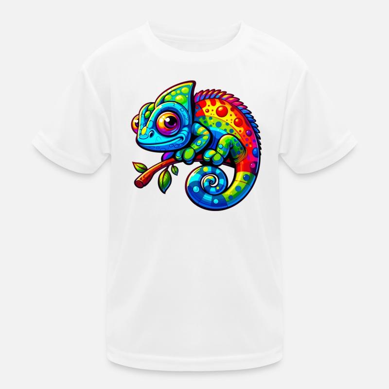 Chamäleon Kinder Funktions-T-Shirt
