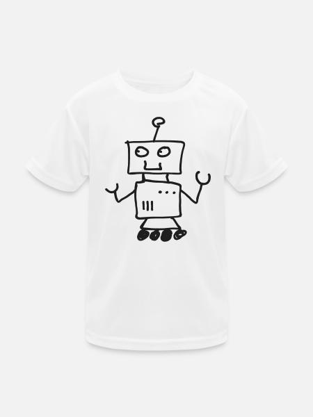 Robot - T-shirt sport Enfant - blanc - Devant