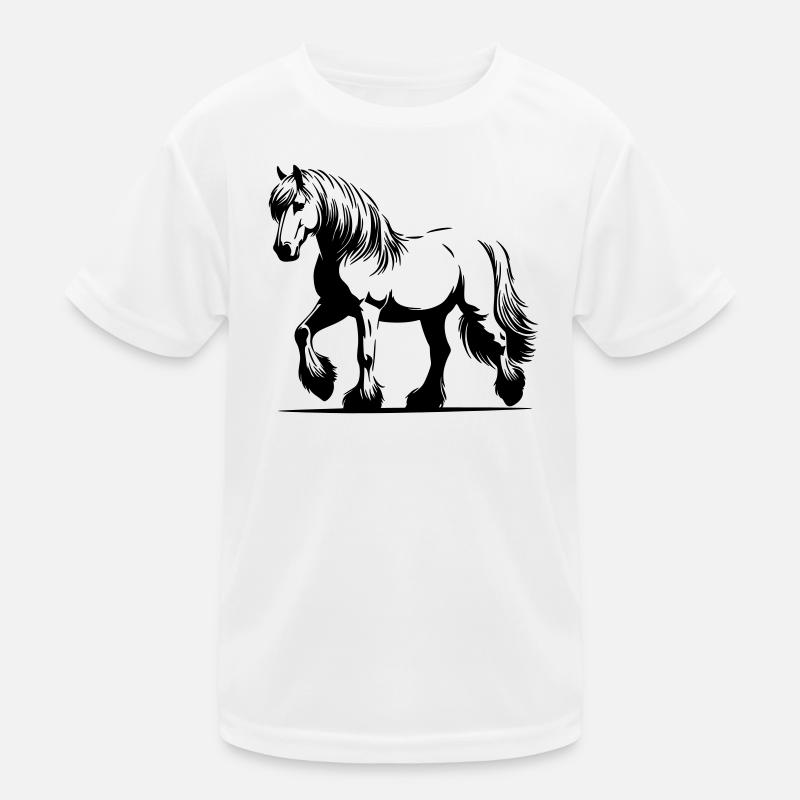 Pferd Haflinger Kinder Funktions-T-Shirt