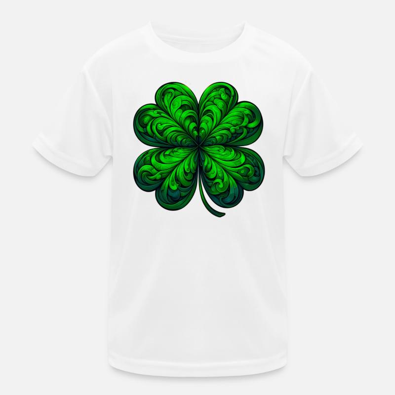 Vierblättriges Kleeblatt Kinder Funktions-T-Shirt