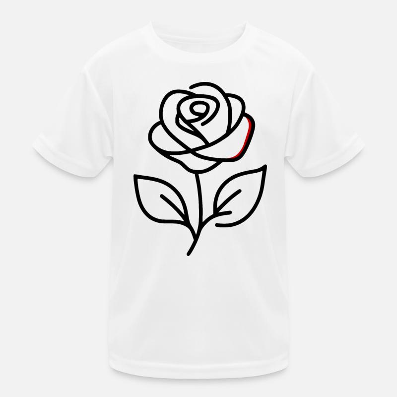 minimalist standing rose Kids Functional T-Shirt
