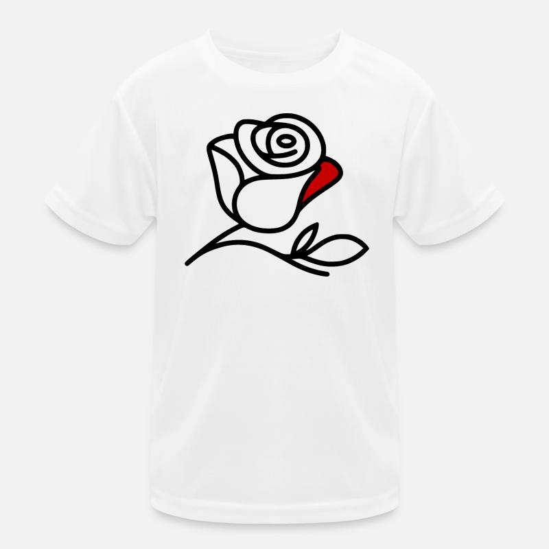 Minimalist Rose Kids Functional T-Shirt
