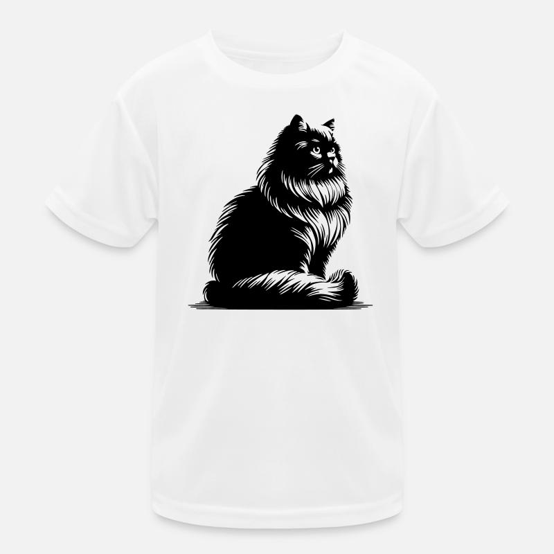 Britisch Langhaar Katze Kinder Funktions-T-Shirt