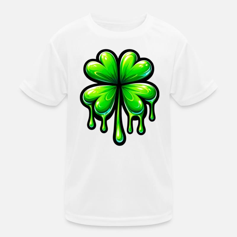 Vierblättriges Kleeblatt Kinder Funktions-T-Shirt