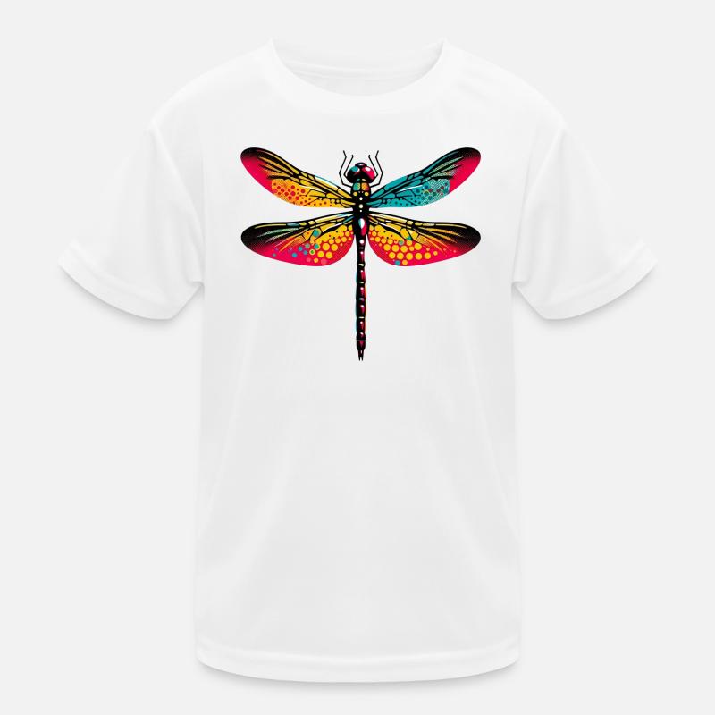 Libelle - Kinder Funktions-T-Shirt - Weiß