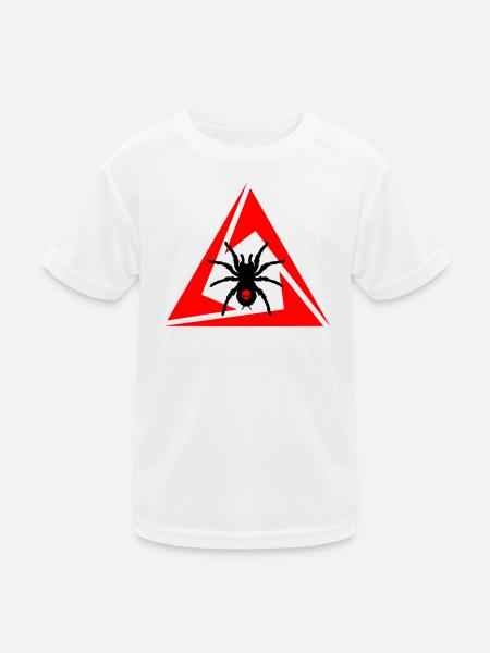 Spinne - Kinder Funktions-T-Shirt - Weiß - Vorne
