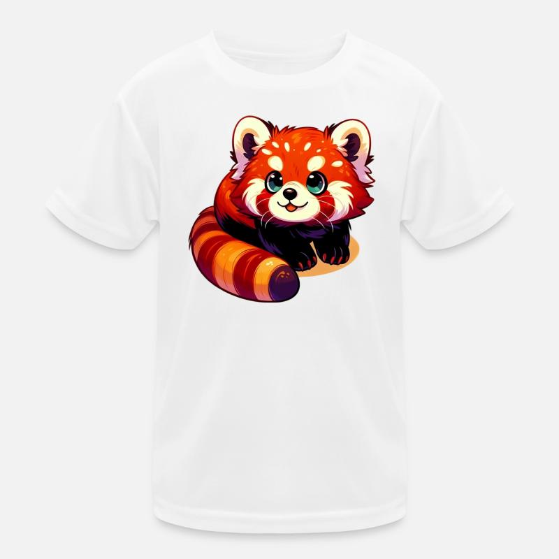 Red panda - Kids Functional T-Shirt - white