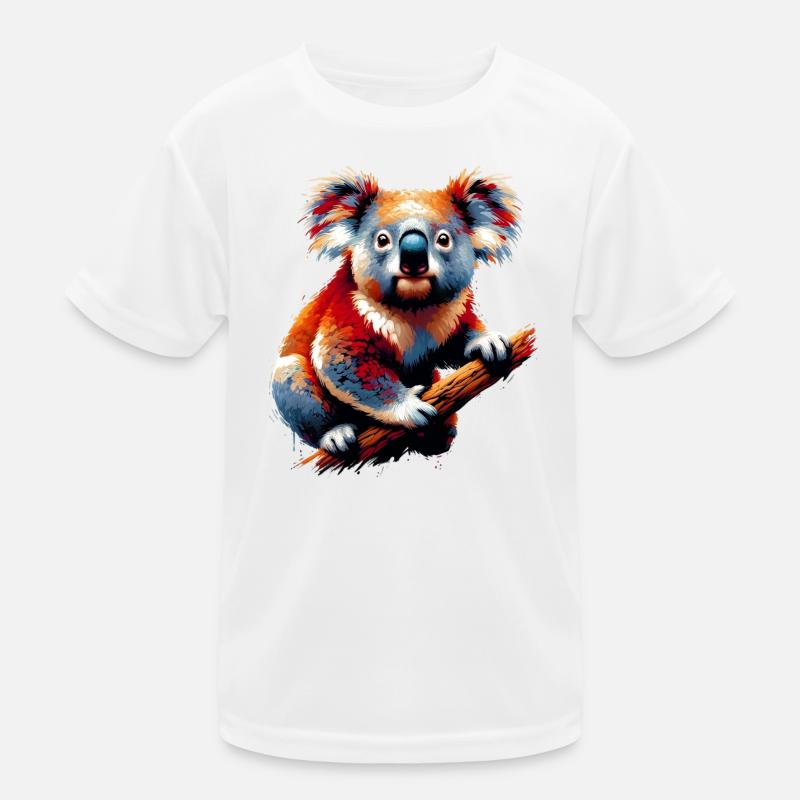 Koala - Kinder Funktions-T-Shirt - Weiß