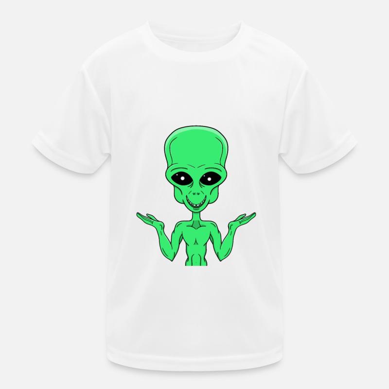 Un extraterrestre vert dans le doute T-shirt sport Enfant